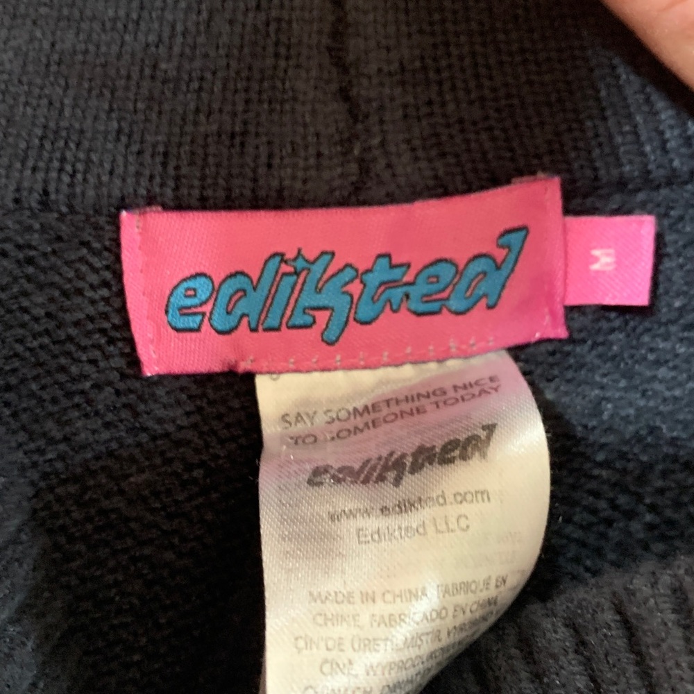 Edikted Womens Navy Flared Pants - Picture 6 of 8